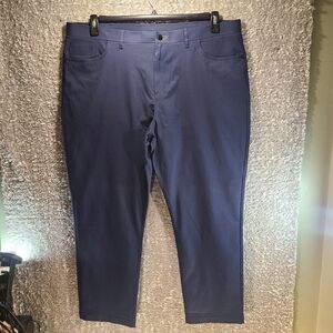 Public Rec Pants Mens 42X30 Navy Stretch Pockets Casual Golf Polyester Pockets